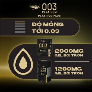 Bao cao su nhiều gel Platium - Hộp 10 chiếc