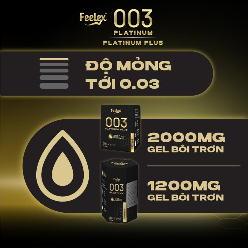 Bao cao su nhiều gel Platium - Hộp 10 chiếc