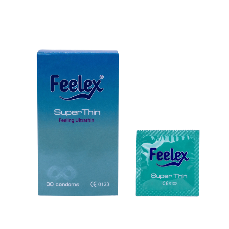 Bao cao su gia đình Feelex Superthin siêu mỏng - Hộp 30 cái