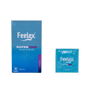 Bao cao su gia đình Feelex Superthin siêu mỏng - Hộp 30 cái