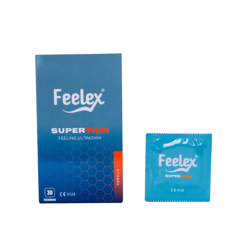 Bao cao su gia đình Feelex Superthin siêu mỏng - Hộp 30 cái