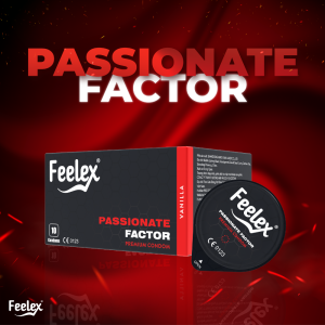 Bao cao su Feelex Passionate Factor siêu mỏng, nhiều gel, ấm nóng - Hộp 10 cái