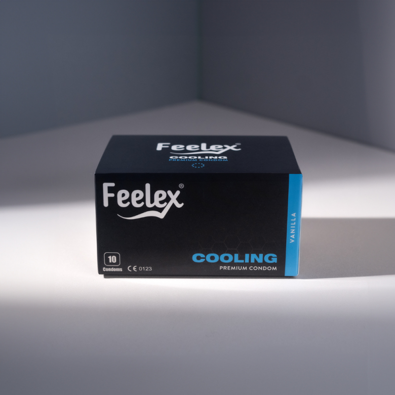 Bao cao su siêu mỏng Feelex Cooling nhiều gel mát lạnh - Hộp 10 cái - Cao cấp 2024