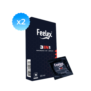 Combo 2 hộp bao cao su Feelex 3in1 - Ver 2024