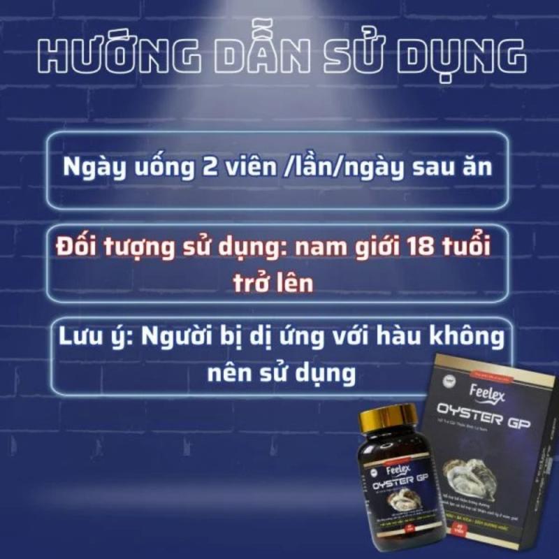 Tinh chất hàu biển cao cấp Feelex Oyster GP - Hộp 60 viên